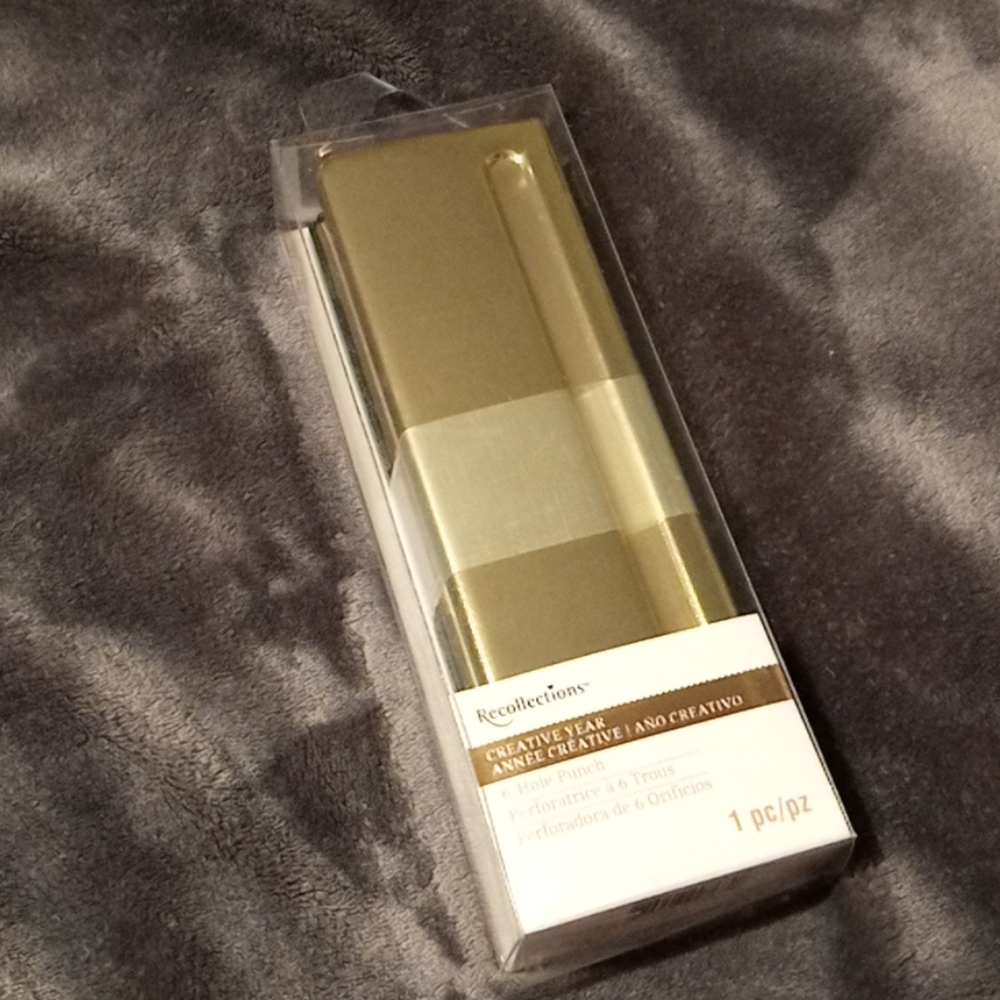 Recollections personal planner gold punch